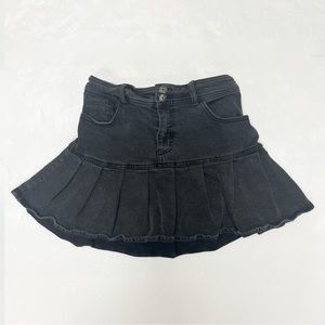 Y2K Black Denim Miniskirt